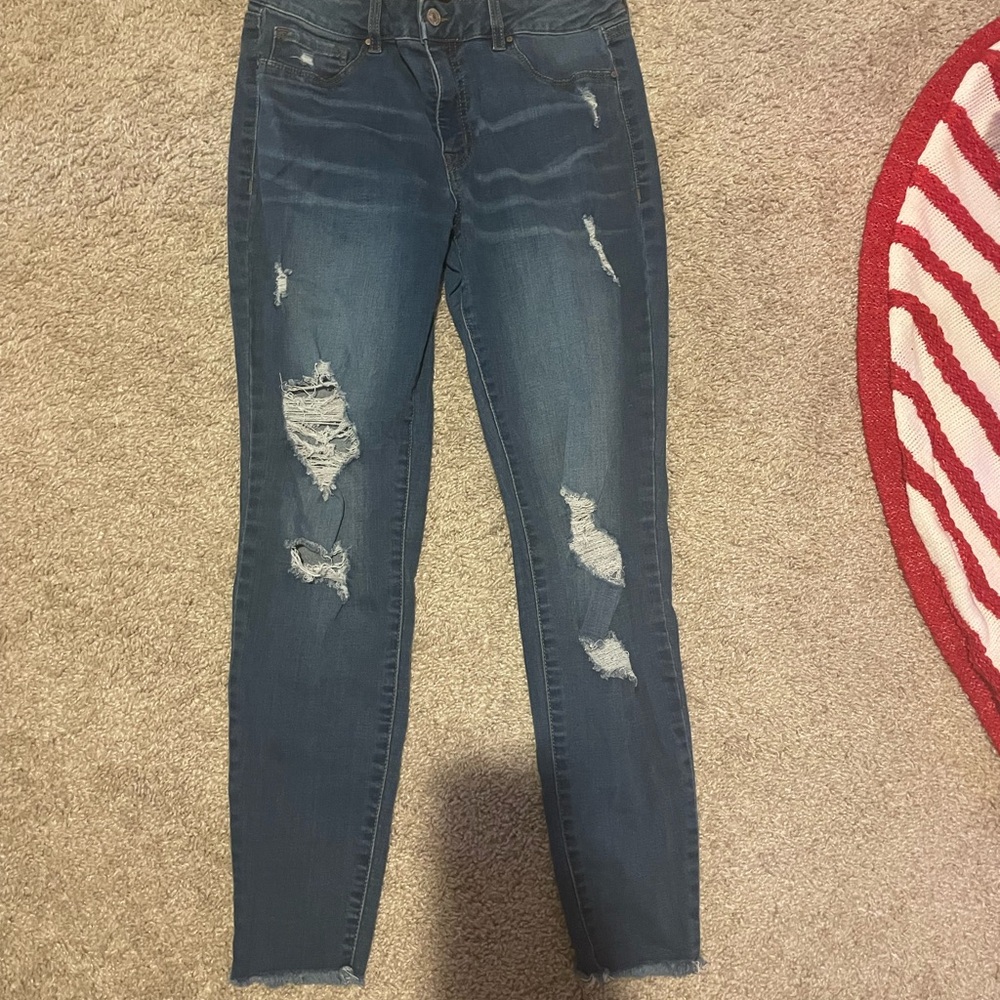 Distressed Blue Women's Jeans